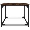 Coffee Table Smoked Oak 102x50x40 cm Engineered Wood and Iron