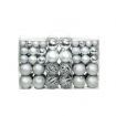 100 Piece Christmas Ball Set 3/4/6 cm Silver