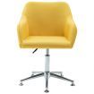 Swivel Office Chair Yellow Fabric