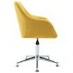 Swivel Office Chair Yellow Fabric