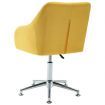 Swivel Office Chair Yellow Fabric