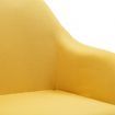 Swivel Office Chair Yellow Fabric