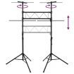 Light Stand Black 238x115x(180-300) cm Steel