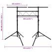 Light Stand Black 238x115x(180-300) cm Steel