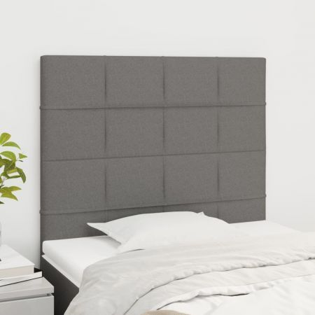 Headboards 2 pcs Dark Grey 80x5x78/88 cm Fabric