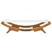 Outdoor Lounge Bed 100x188.5x44 cm Solid Bent Wood Cream