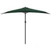 Balcony Parasol with Aluminium Pole Green 300x155 cm Half