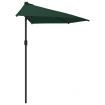 Balcony Parasol with Aluminium Pole Green 300x155 cm Half