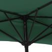 Balcony Parasol with Aluminium Pole Green 300x155 cm Half