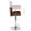 Bar Stool Black Faux Leather