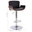 Bar Stool Black Faux Leather