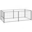 Dog Kennel Silver 200x100x70 cm Steel