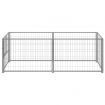 Dog Kennel Silver 200x100x70 cm Steel