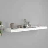 Floating Wall Shelf White 90x23.5x3.8 cm MDF