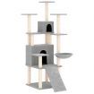 Cat Tree with Sisal Scratching Posts Light Grey 154 cm