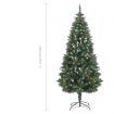 Artificial Christmas Tree with Pine Cones and White Glitter 180 cm