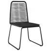 Outdoor Chairs 4 pcs Poly Rattan Black