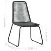 Outdoor Chairs 4 pcs Poly Rattan Black