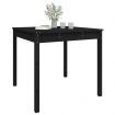 Garden Table Black 82.5x82.5x76 cm Solid Wood Pine