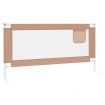 Toddler Safety Bed Rail Taupe 180x25 cm Fabric