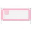 Toddler Safety Bed Rail Pink 180x25 cm Fabric