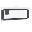 Toddler Safety Bed Rail Dark Grey 200x25 cm Fabric