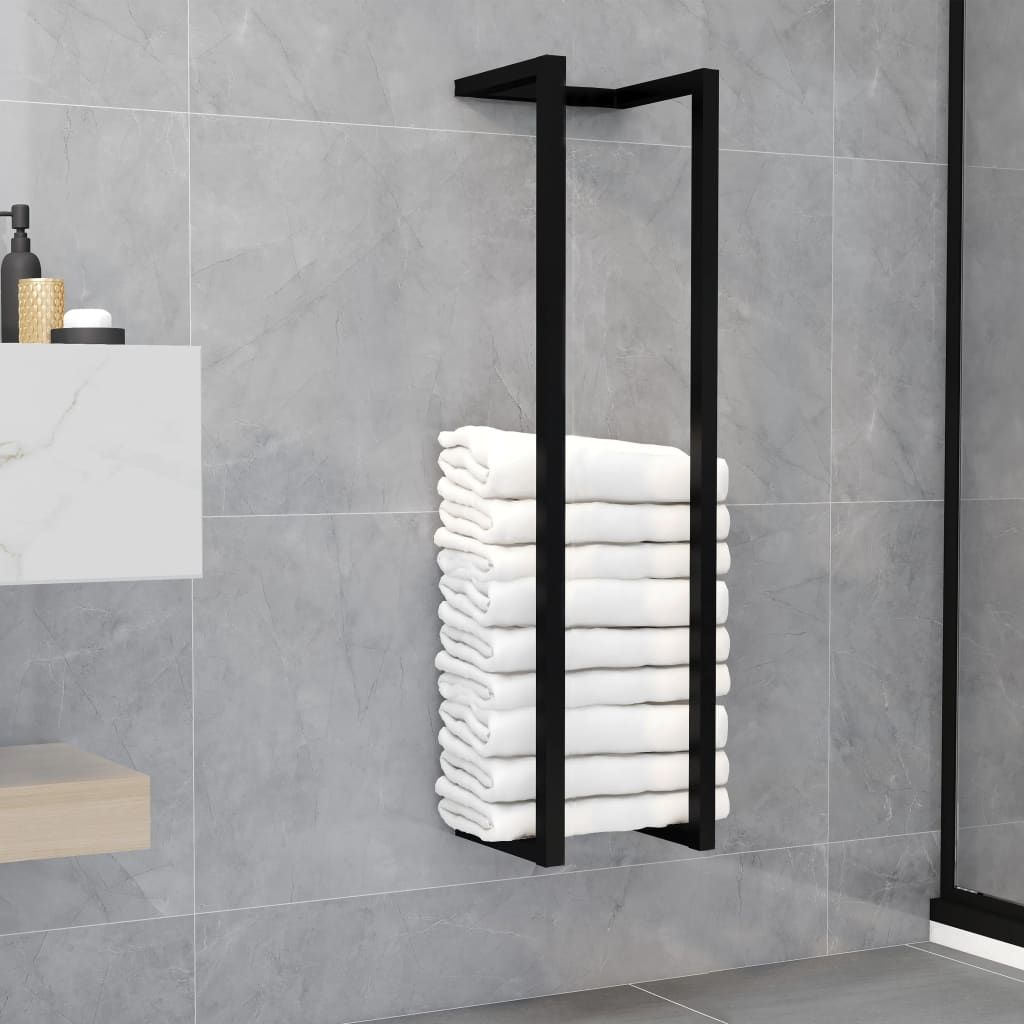 Towel Rack Black 25x20x95 cm Iron