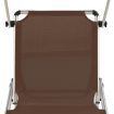 Folding Sun Lounger with Roof Aluminium and Textilene Brown