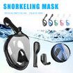 Underwater Snorkeling Mask Full Face Water Sport Scuba Diving Snorkeling Masks Wide View Anti-Fog Submarine Mask Color White And Pink Size L/XL