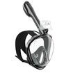 Underwater Snorkeling Mask Full Face Water Sport Scuba Diving Snorkeling Masks Wide View Anti-Fog Submarine Mask Color Black Size S/M