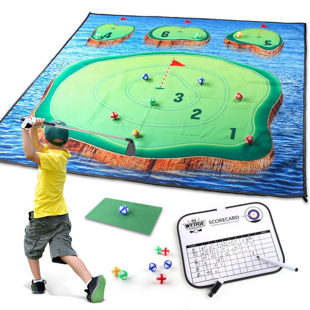 Golf Chipping Game with Sticky Balls fun Game Mat Indoor OutdoorGolf Game Set for Children Over 3 Years Old and Adults  Golf Clubs