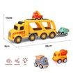 Construction Truck Toys for 3 4 5 6 Year Old Boys, Carrier Truck Cars for Toddlers