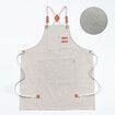 Waterproof Chef Aprons for Men Women with Large Pockets Cotton Canvas Cross Back Adjustable Work Apron Size M to XXL(Beige)