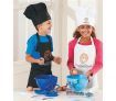 Junior Masterchef 4 Kids Who Cook Apron and Chef Hat - Ages 3 - 7 Years - Black