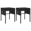 6 Piece Garden Lounge Set with Cushions Black Poly Rattan