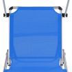 Folding Sun Lounger with Roof Aluminium and Textilene Blue