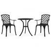 3 Piece Bistro Set Cast Aluminium Black