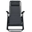 Folding Deck Chair Black Textilene