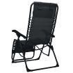 Folding Deck Chair Black Textilene