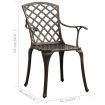 3 Piece Bistro Set Cast Aluminium Bronze