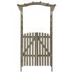 Pergola with Gate 116x40x204 cm Grey Solid Firwood