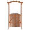 Pergola with Gate 116x40x204 cm Solid Firwood