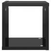 Wall Cube Shelves 4 pcs High Gloss Black 22x15x22 cm