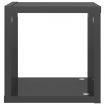 Wall Cube Shelves 6 pcs High Gloss Grey 22x15x22 cm