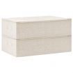 Storage Boxes 2 pcs Fabric 70x40x18 cm Cream