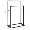 Freestanding Towel Rack Black 48x24x78.5 cm Iron