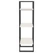 3-Tier Book Cabinet White 40x30x105 cm Solid Pinewood