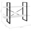 2-Tier Book Cabinet White 100x30x70 cm Engineered Wood