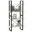 4-Tier Book Cabinet White 80x30x140 cm Solid Pine Wood