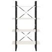 4-Tier Book Cabinet White 80x30x140 cm Solid Pine Wood